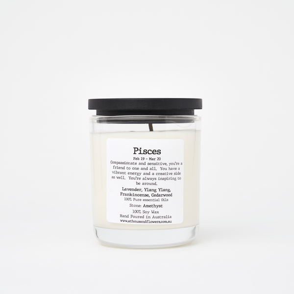 Pisces Crystal Candle