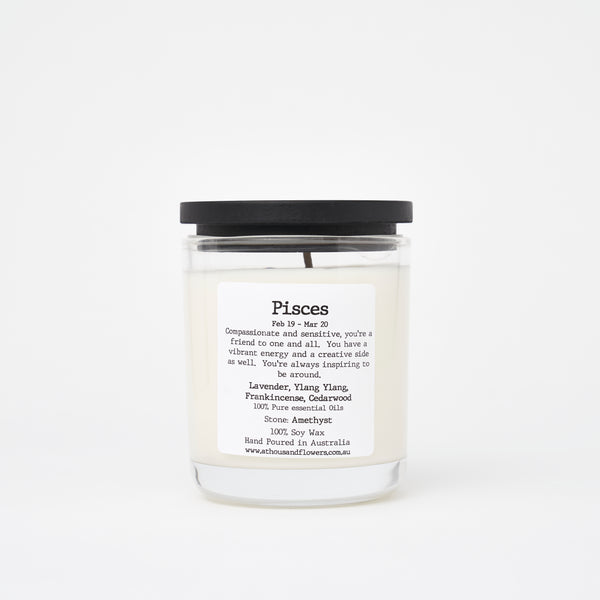 Pisces Crystal Candle