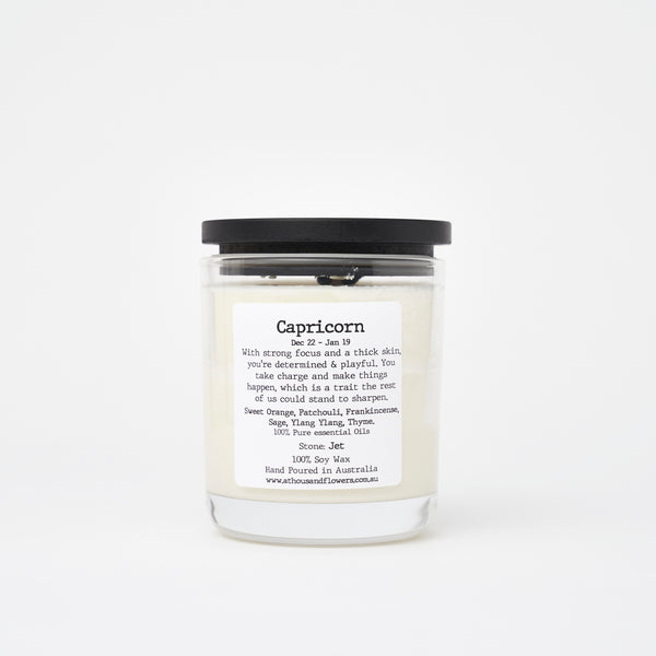 Capricorn Crystal Candle