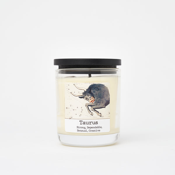 Taurus Crystal Candle