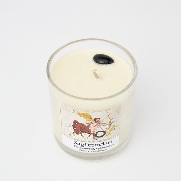 Sagittarius Crystal Candle