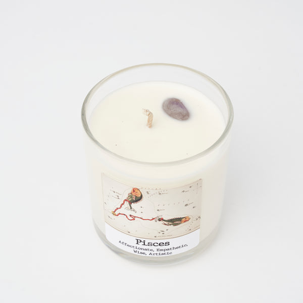 Pisces Crystal Candle
