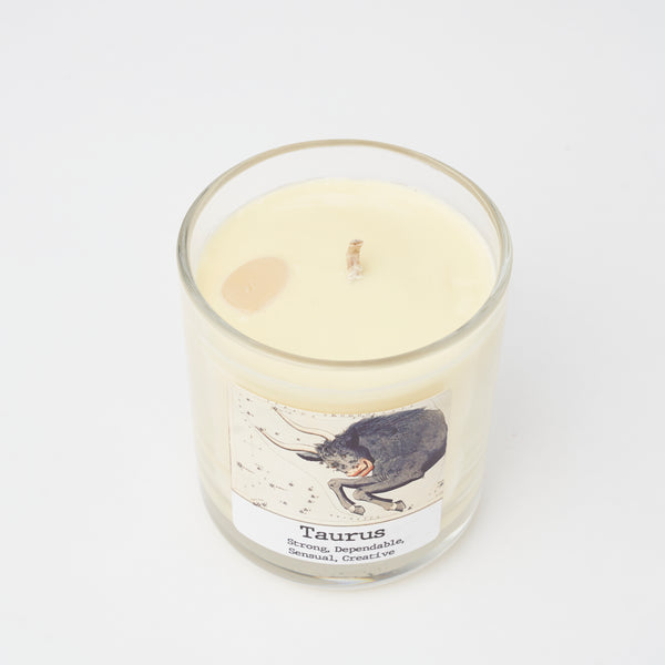 Taurus Crystal Candle