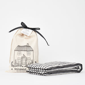 Black Stripe Cotton Heat Bag