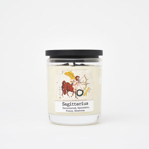 Sagittarius Crystal Candle