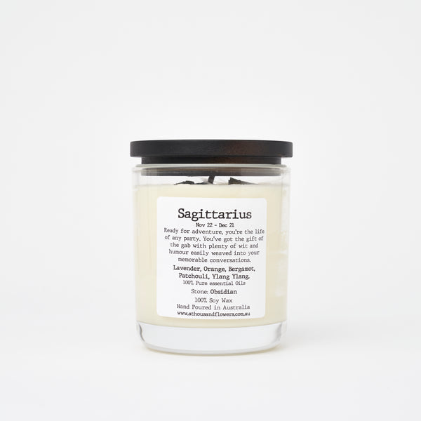 Sagittarius Crystal Candle