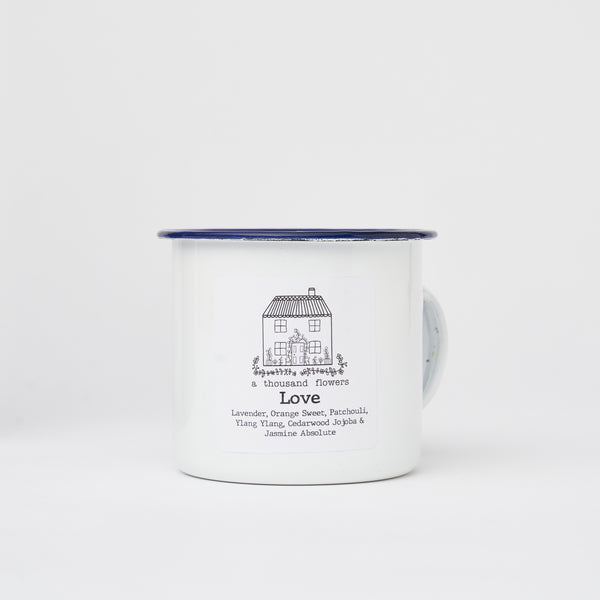 Love Enamel Mug Candle