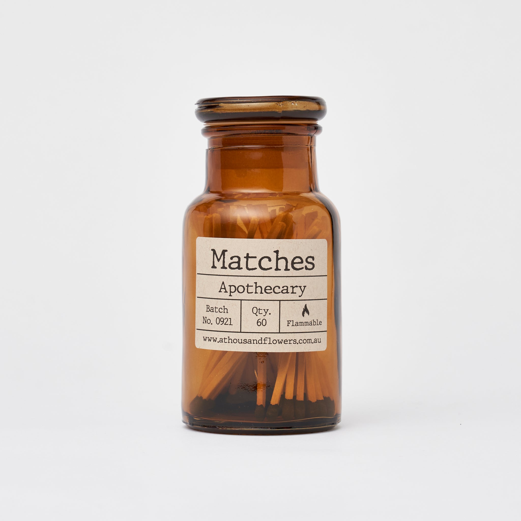 60 Black Apothecary Matches