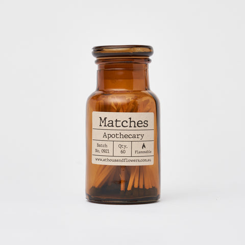 60 Black Apothecary Matches