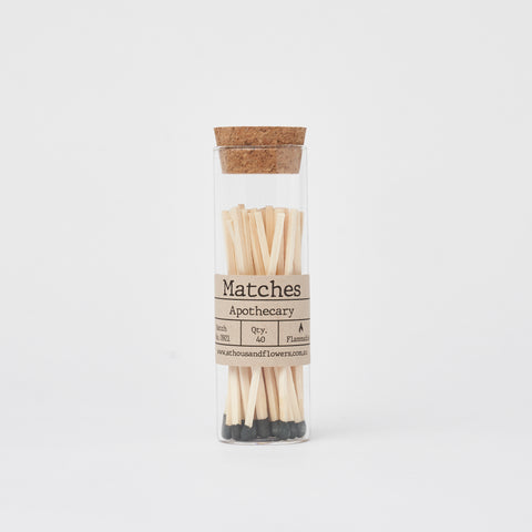 40 Black Apothecary Matches